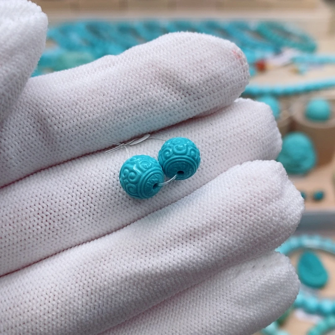 绿松石未镶嵌珠宝奇石8mm