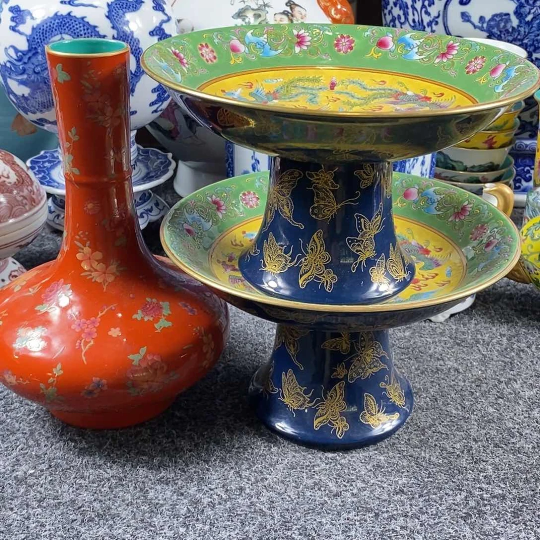 手工手绘陶瓷摆件工艺品福*