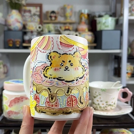 手绘高温釉下彩陶瓷