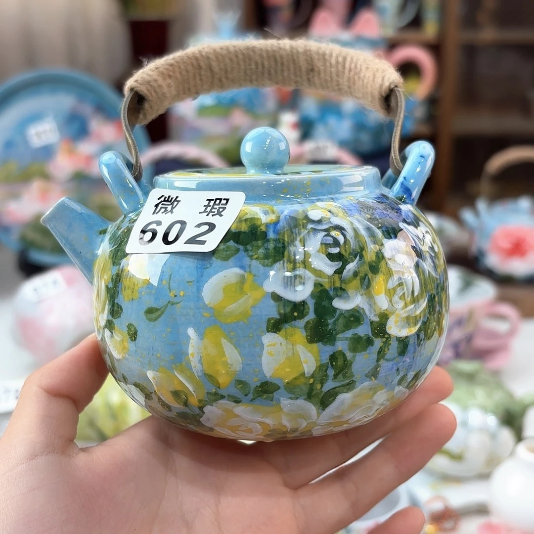 景德镇手绘高温釉下彩陶瓷茶具