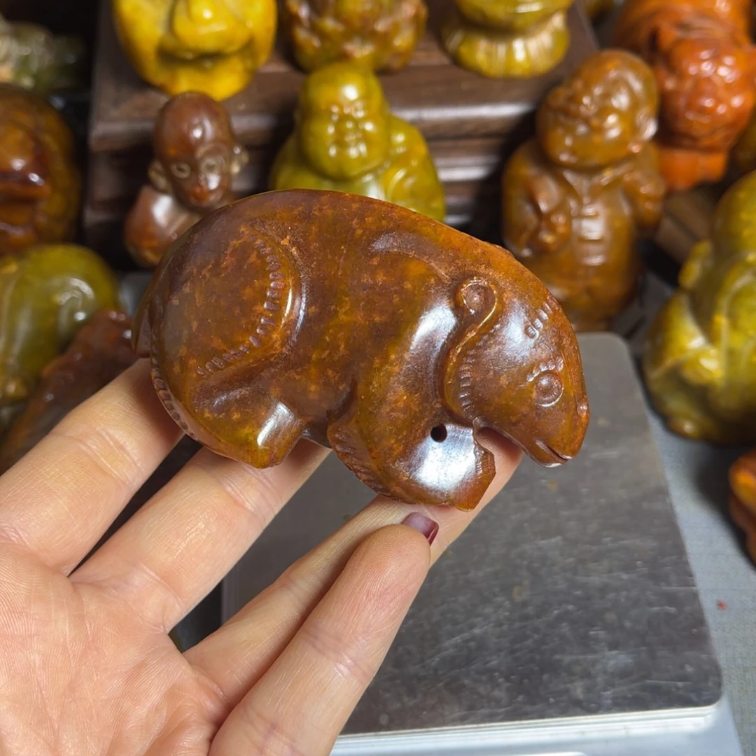 蛇纹石玉合金颈饰