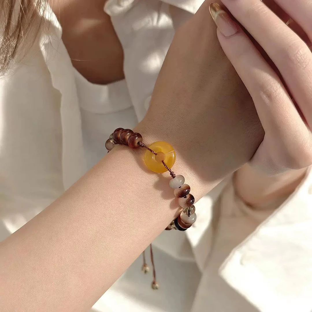 非金属亚克力手链 新中式复古简约精致百搭气质手串