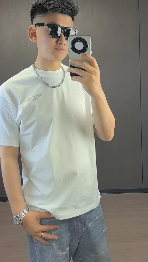 夏季英伦简约风纯棉男女T恤短袖