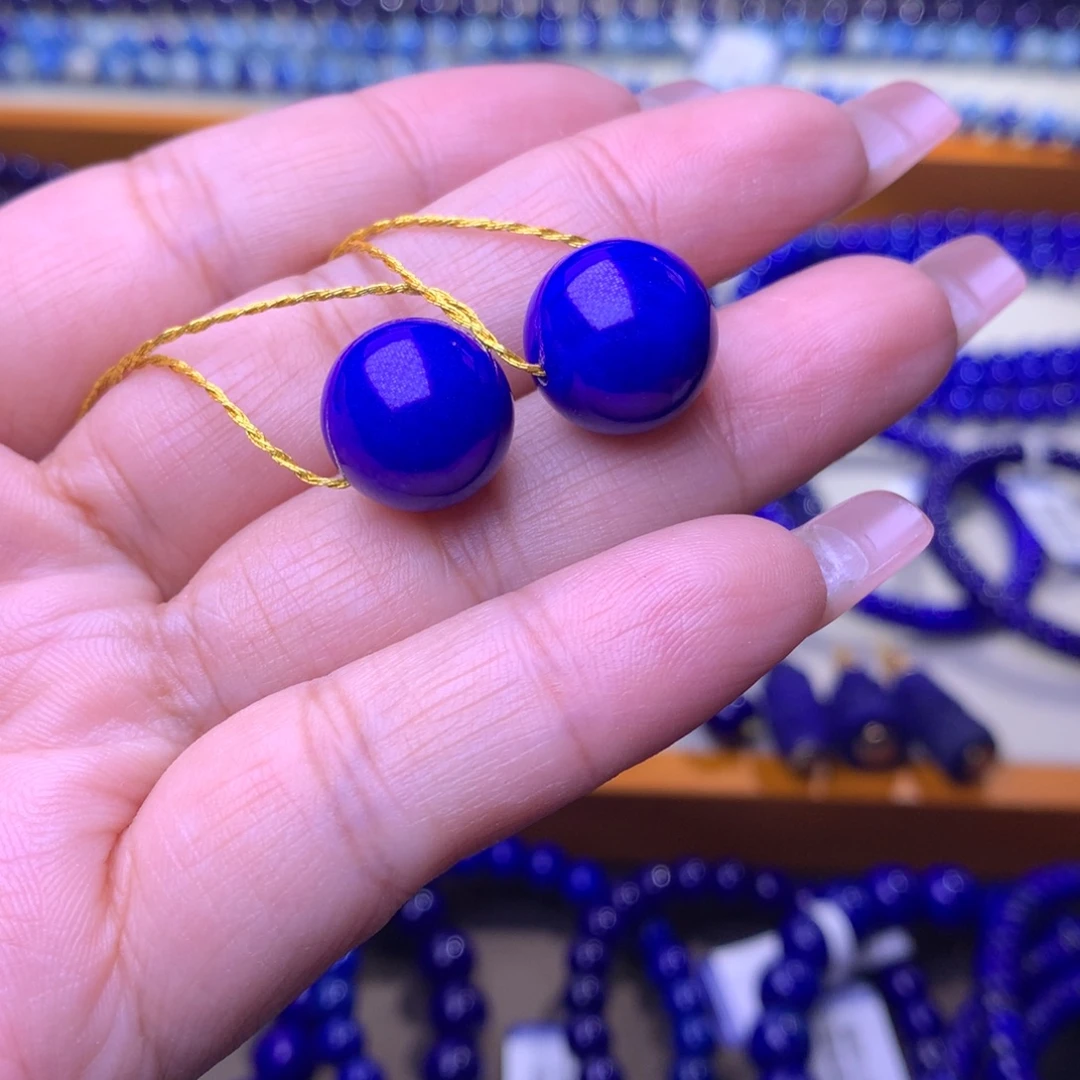 青金石未镶嵌单珠13.5m