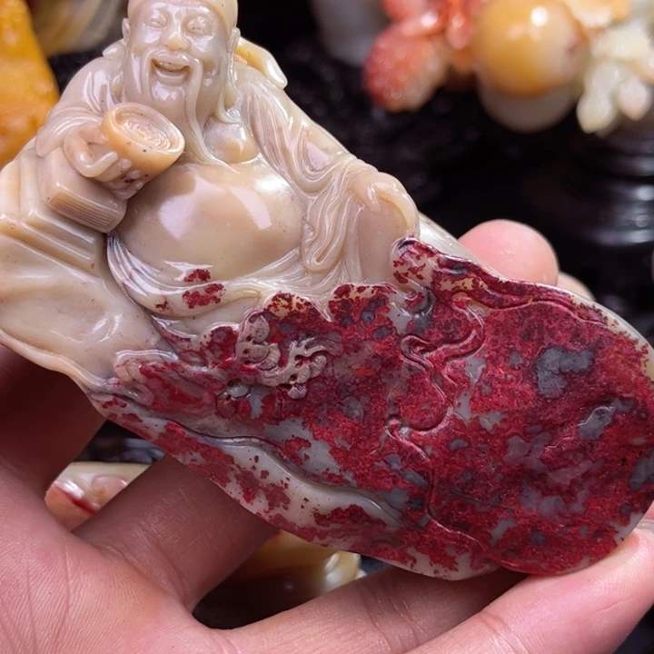 寿***张昌化鸡血石雕刻艺术品