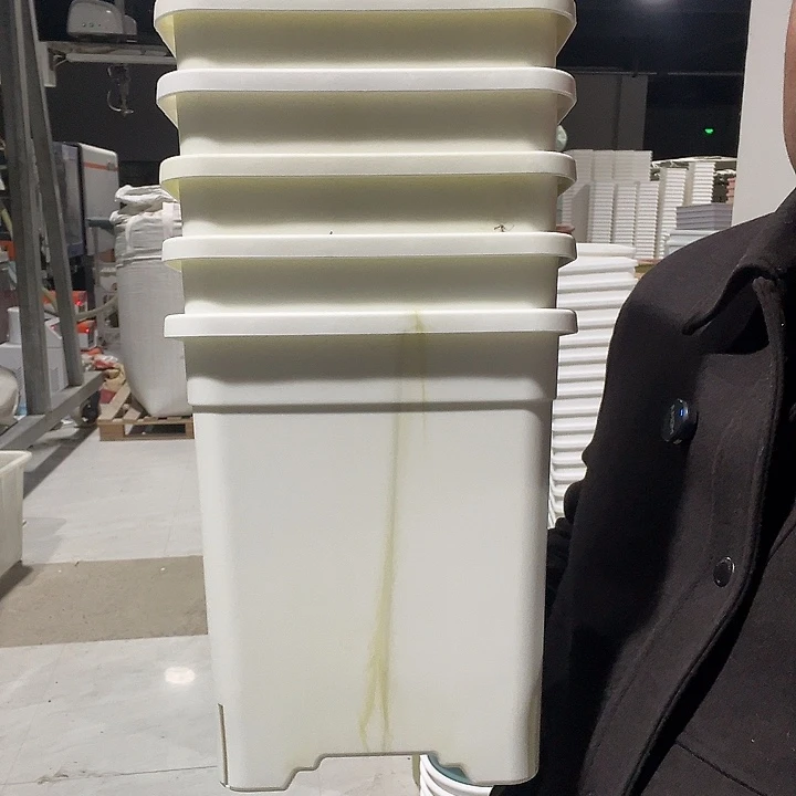 方2号白瑕疵盆5个混色