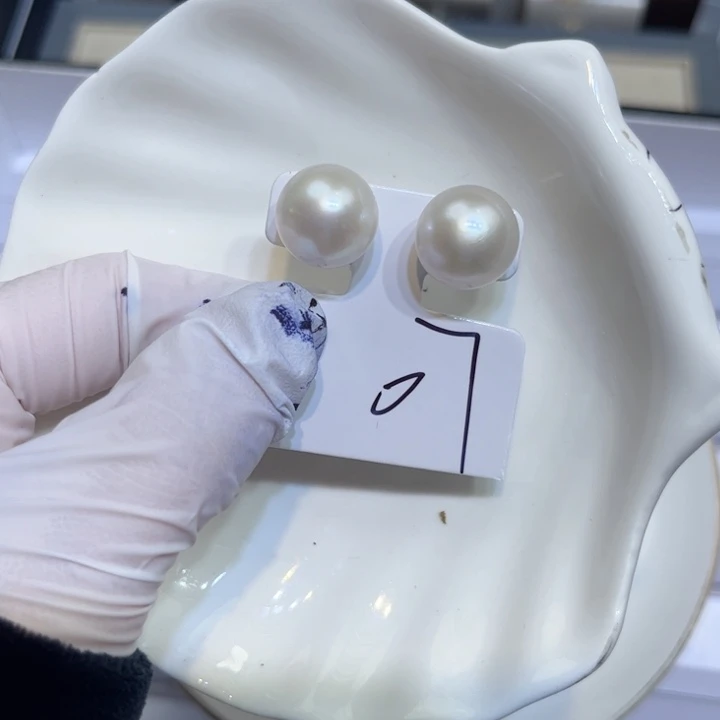 淡水珍珠耳饰银S925镶嵌