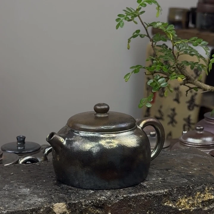 建水紫陶柴烧茶具微瑕
