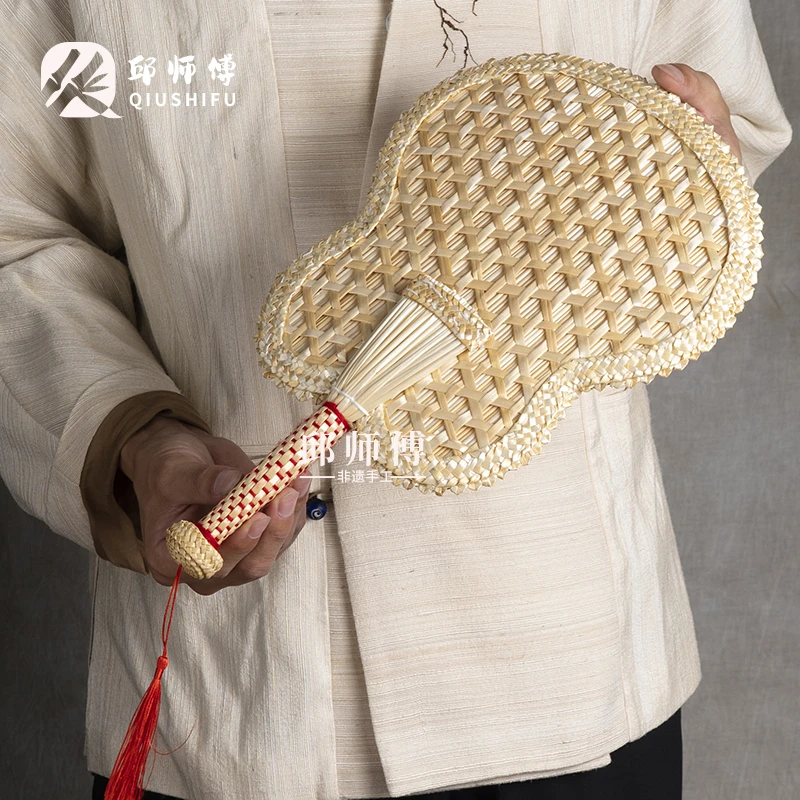 SZ003-3（林艺舎）手工编织麦秆扇
