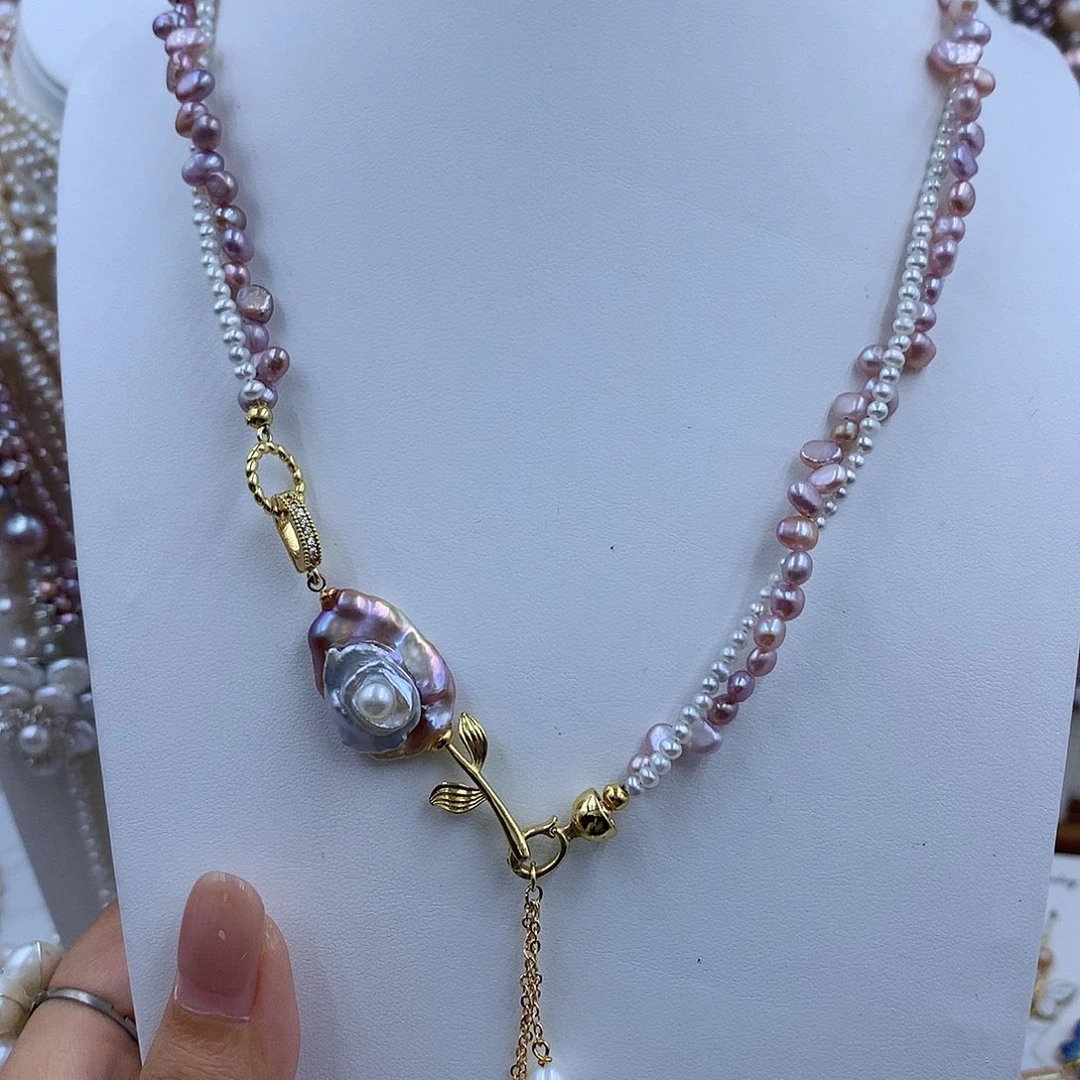 项圈银S925镶嵌淡水珍珠不****?