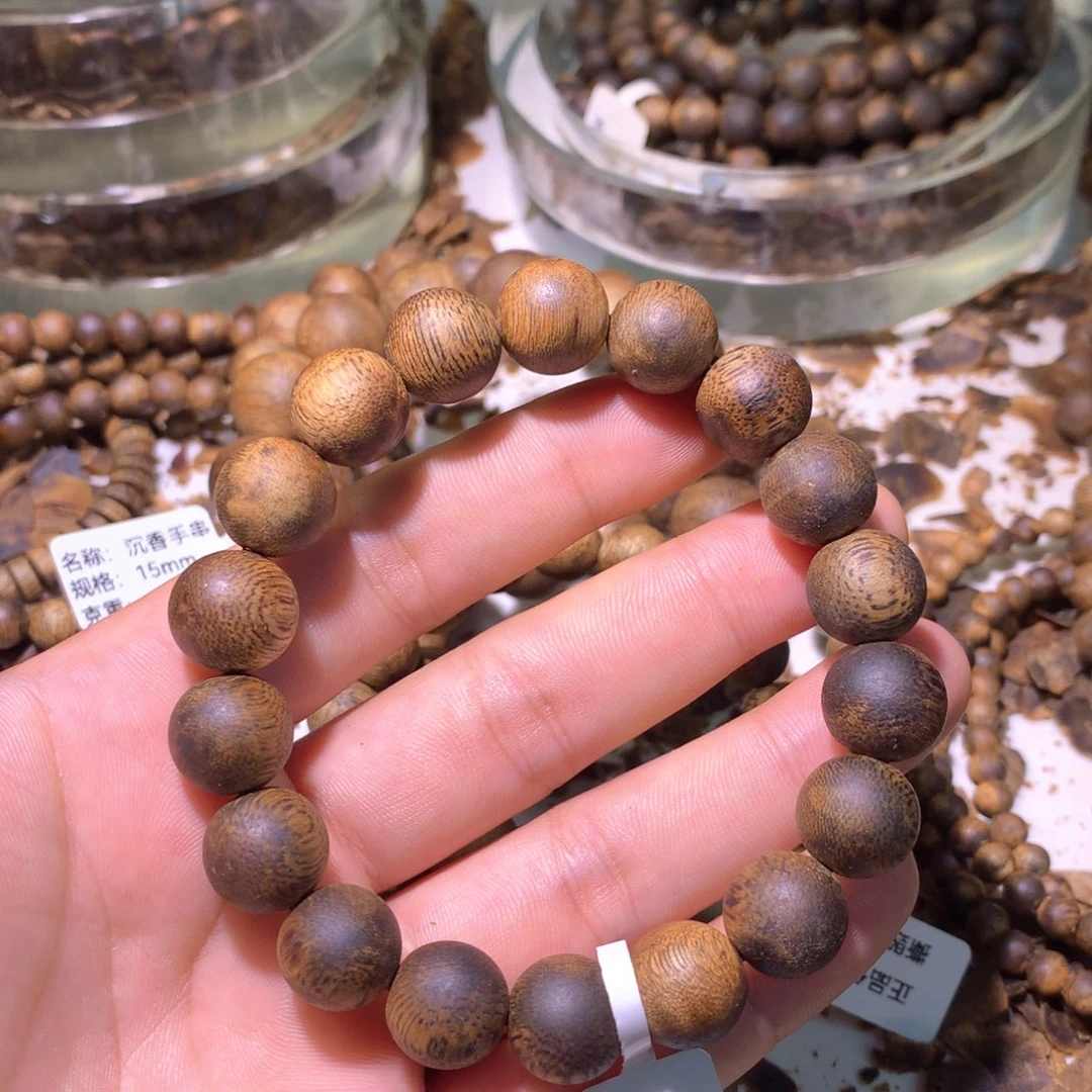 沉香碎屑沉香12单圈手串14克