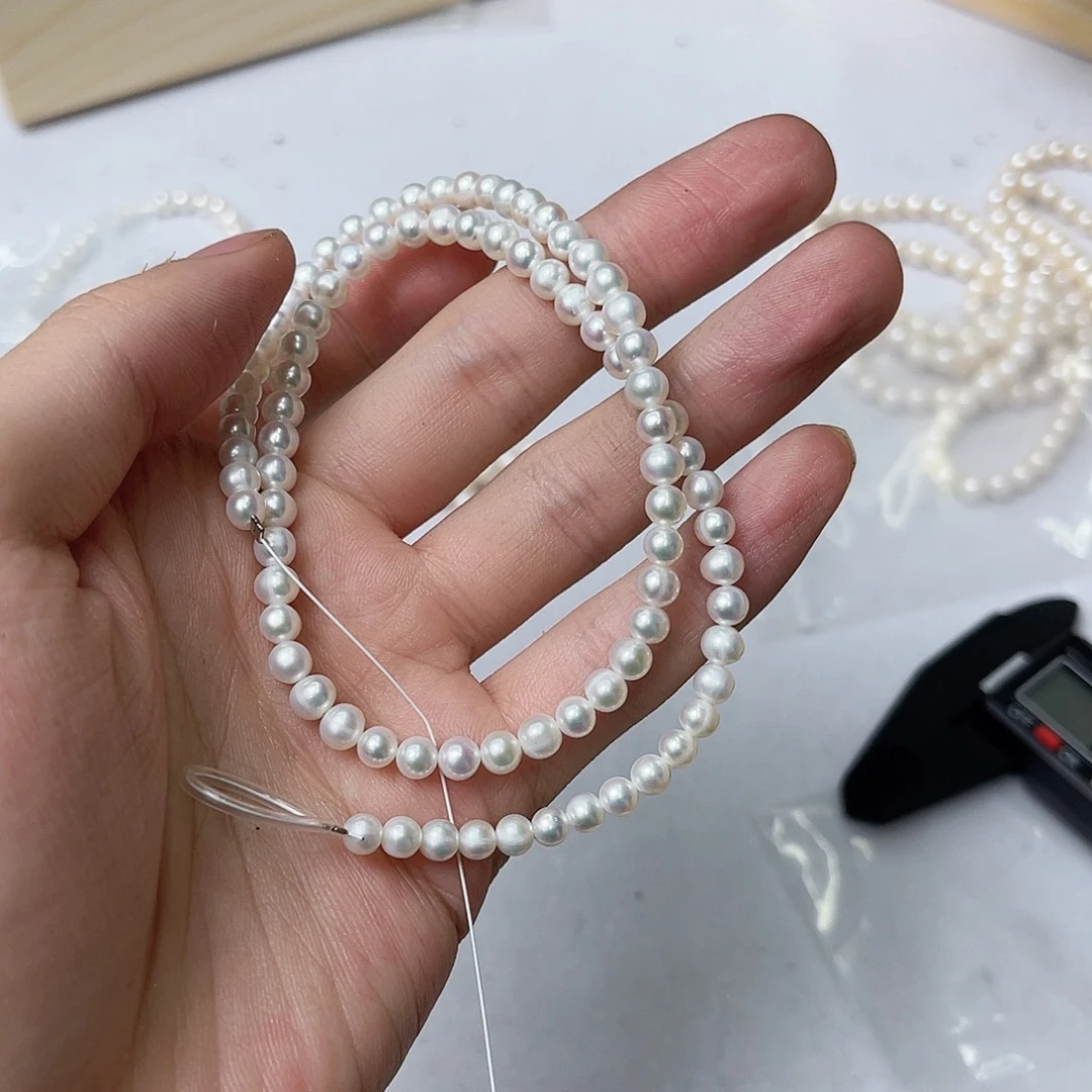 淡水珍珠银S925镶嵌天然珍珠