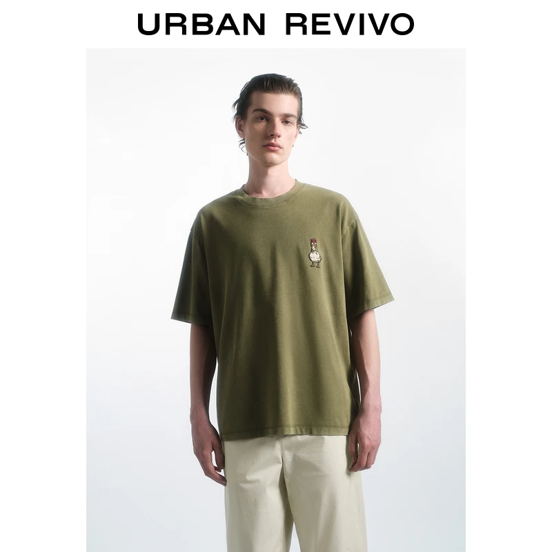 UR2025春季新款男装波嬉风创意图案舒适棉质短袖T恤UML450058