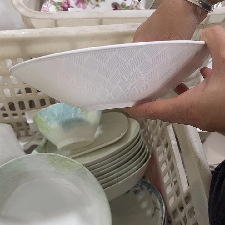 瓷片微瑕骨瓷盘一个碧波