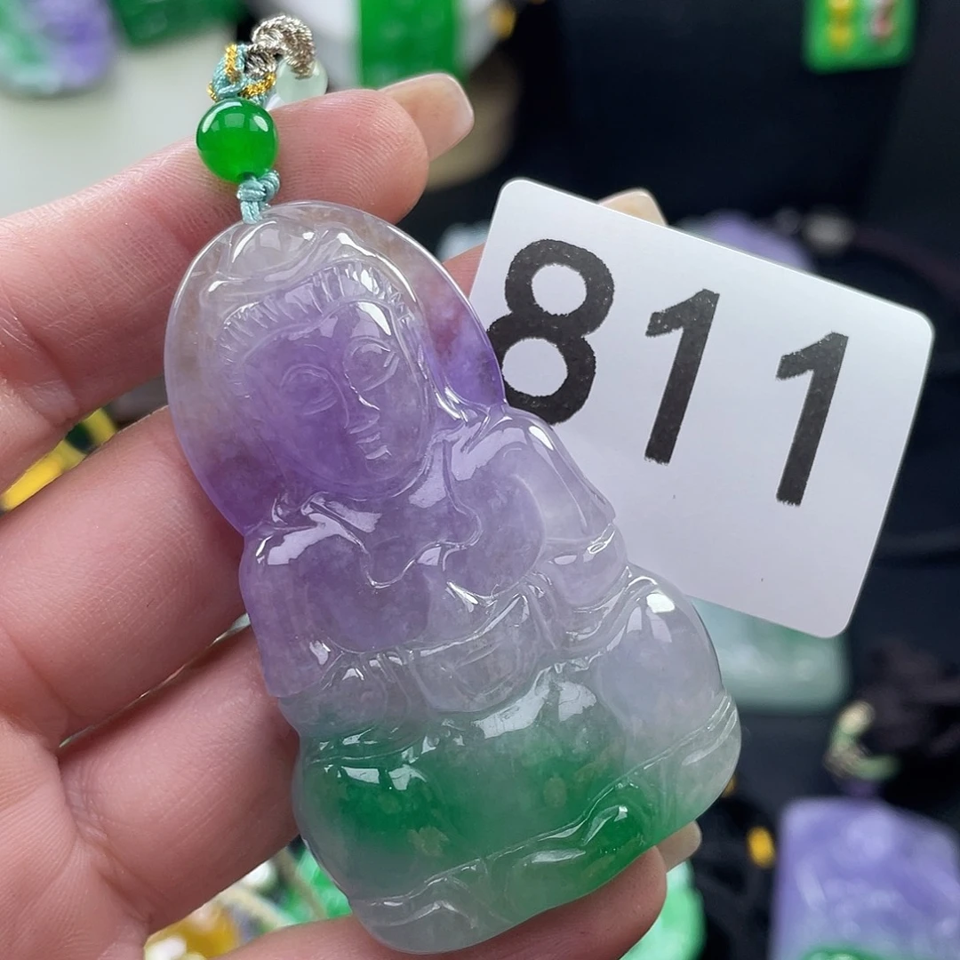 翡翠未镶嵌吊坠(赠链)