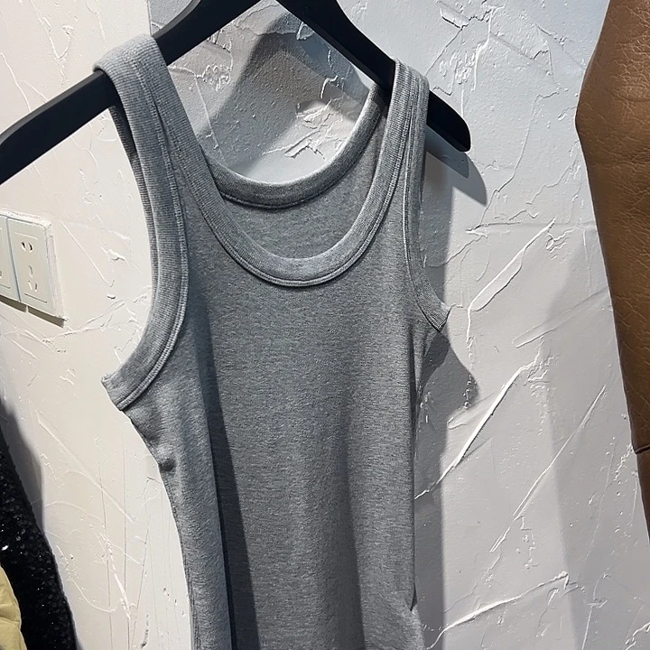 棉今天新款 灰色背心 货号 6008