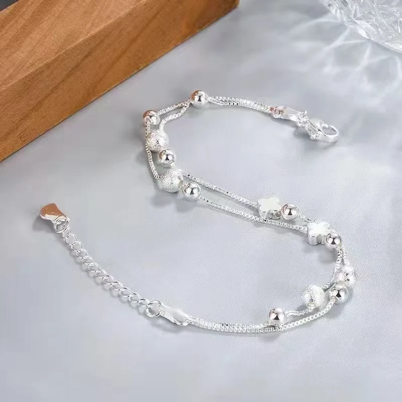 061四叶草手链多层叠戴转运珠手饰品好百搭手链