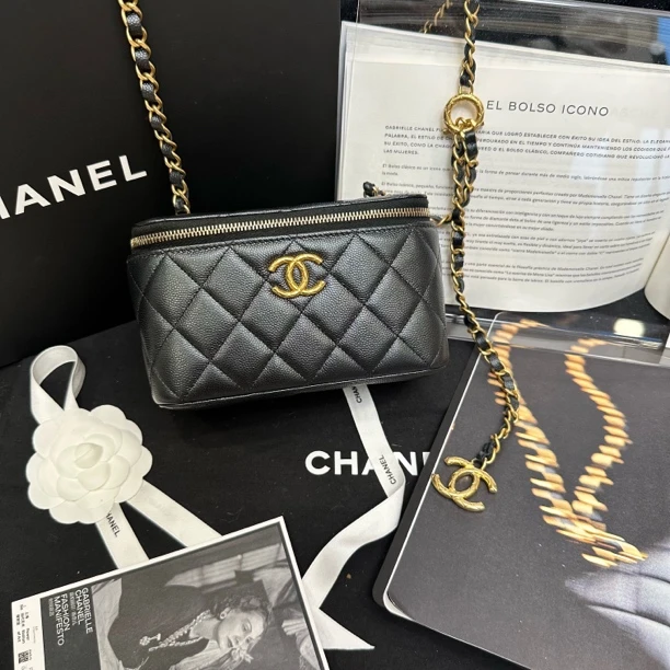 未使用 Chanel/香奈儿 多多奢品/香奈儿24S炫彩黑荔枝牛盒子包