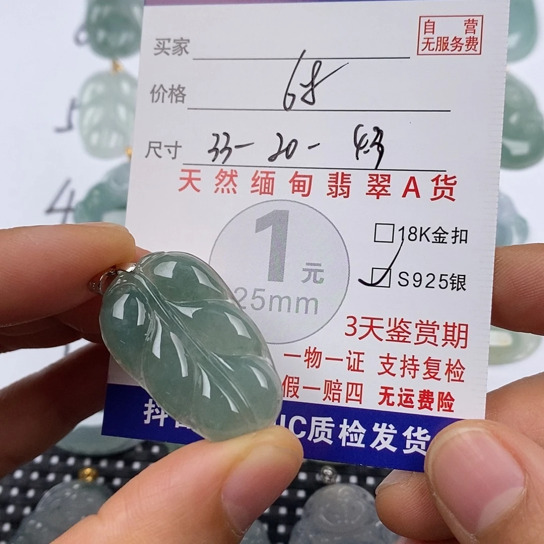 翡翠未镶嵌颈饰挂件