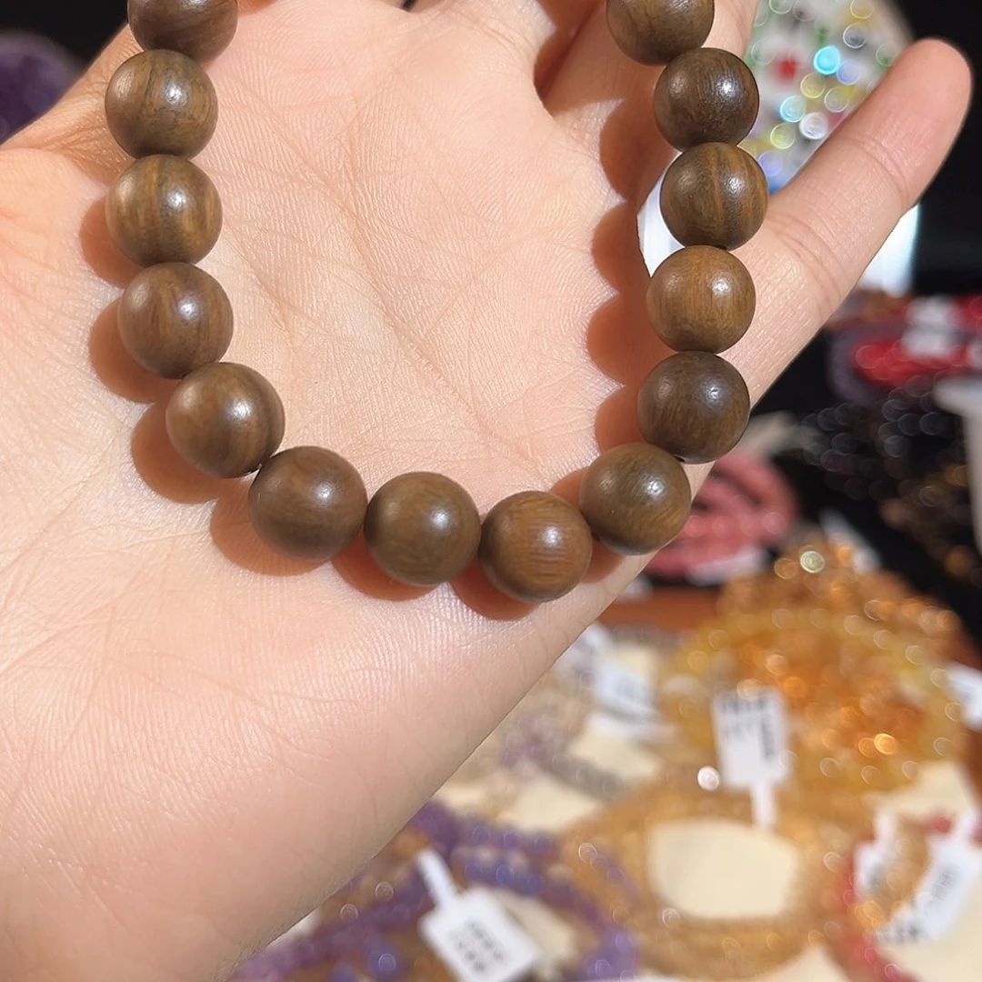 烟晶手链未镶嵌10咪绿檀