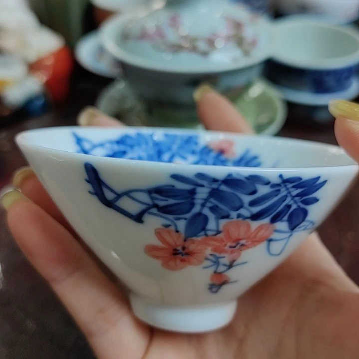 手绘青花柴窑手绘