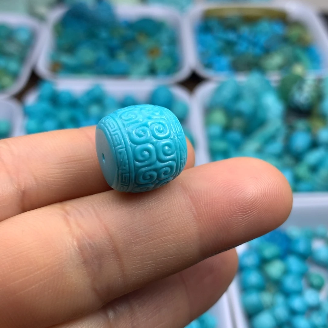 绿松石未镶嵌吊坠(不含链)15×14