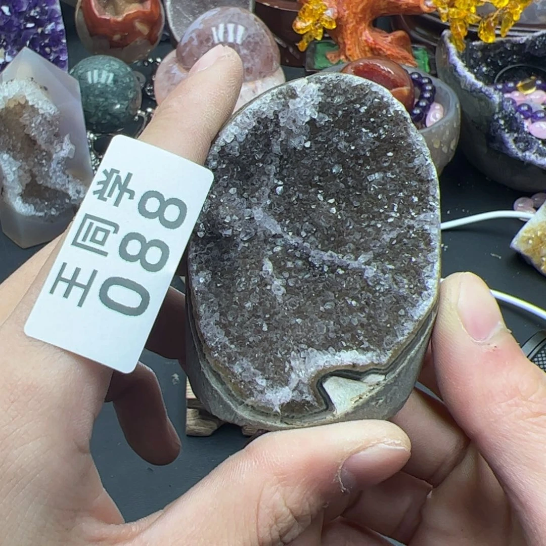 紫晶水晶摆件未镶嵌88