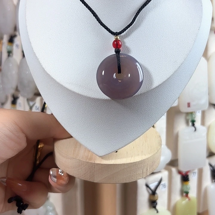 玛瑙/玉髓合金吊坠(不含链)平**月