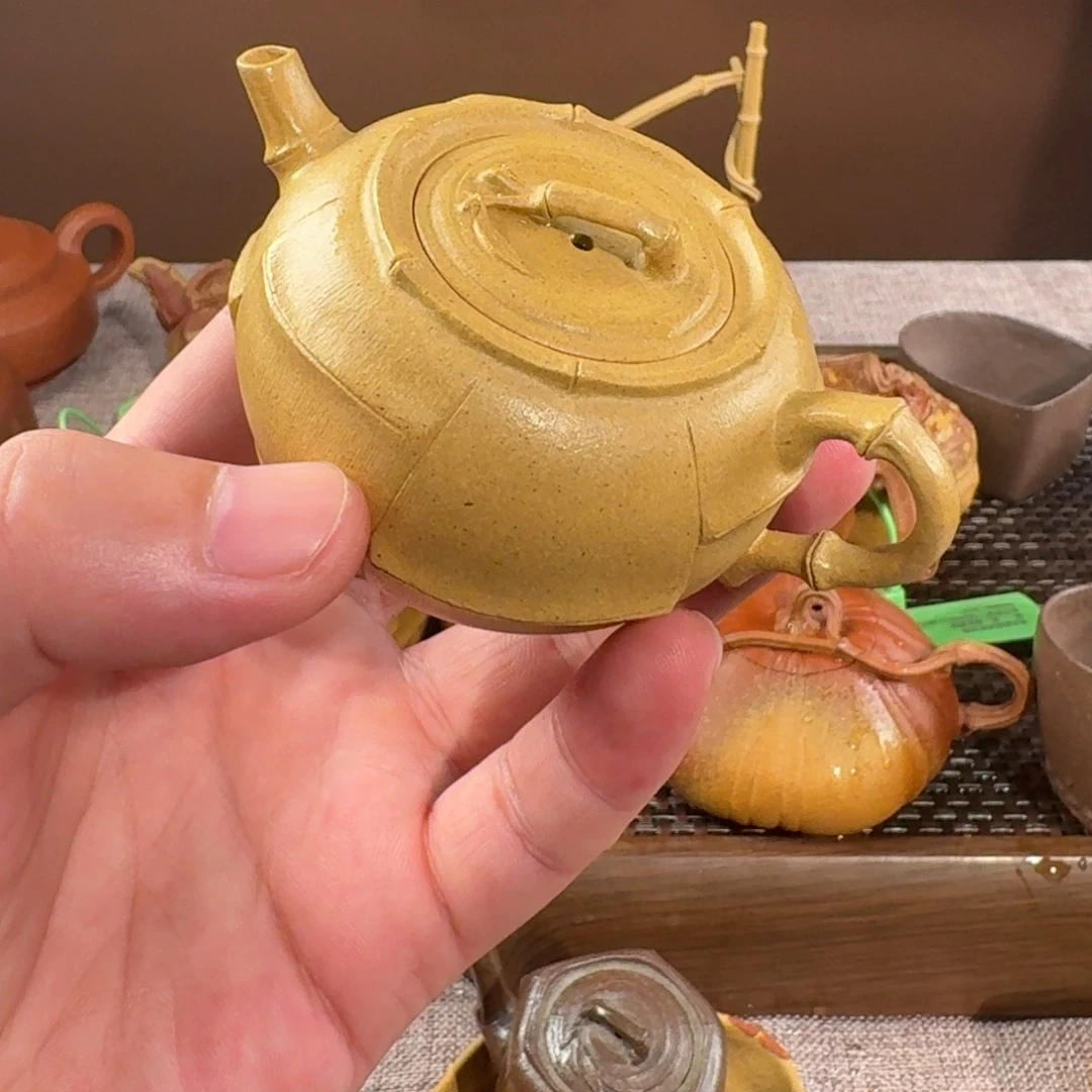 茶壶紫砂黄龙山黄段小圆竹