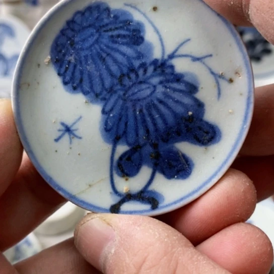 瓷片现代瓷器青花瓷片