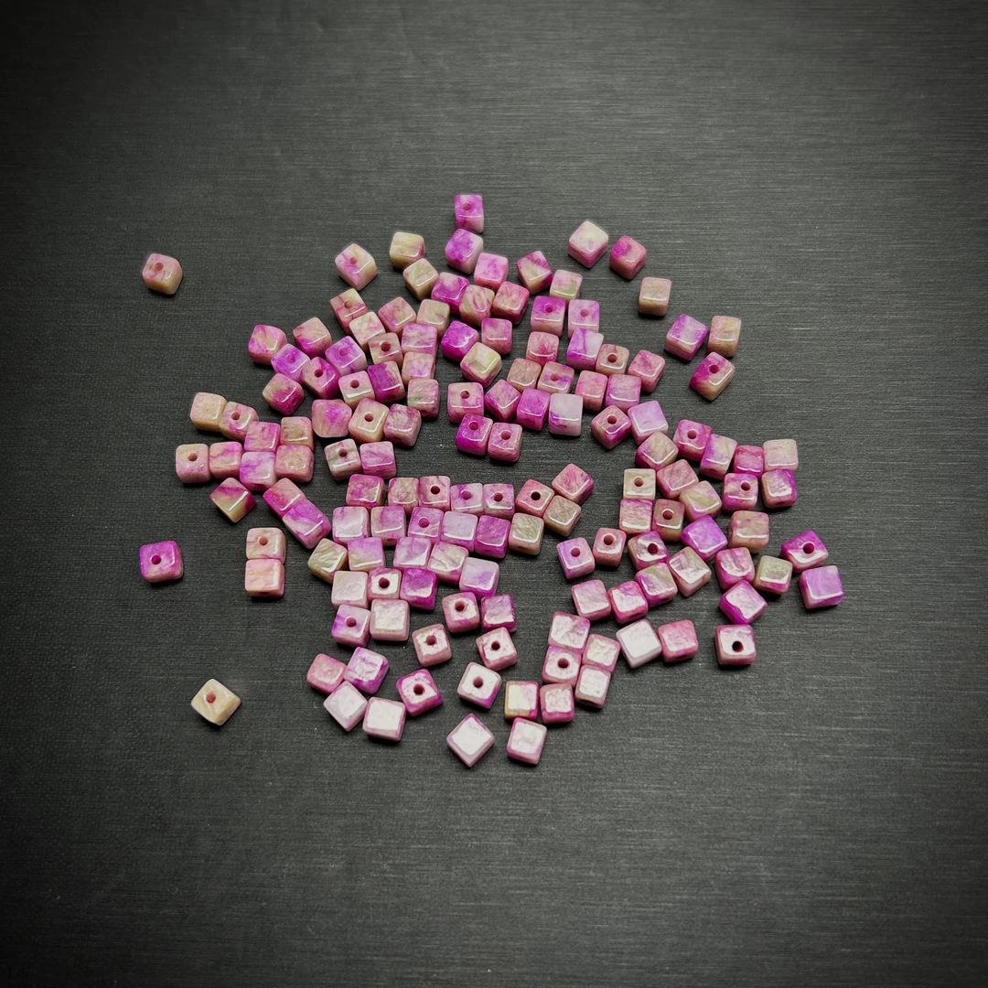 【回归活动】32001596玉化冰桃红小方糖单珠（多样性发其一）445