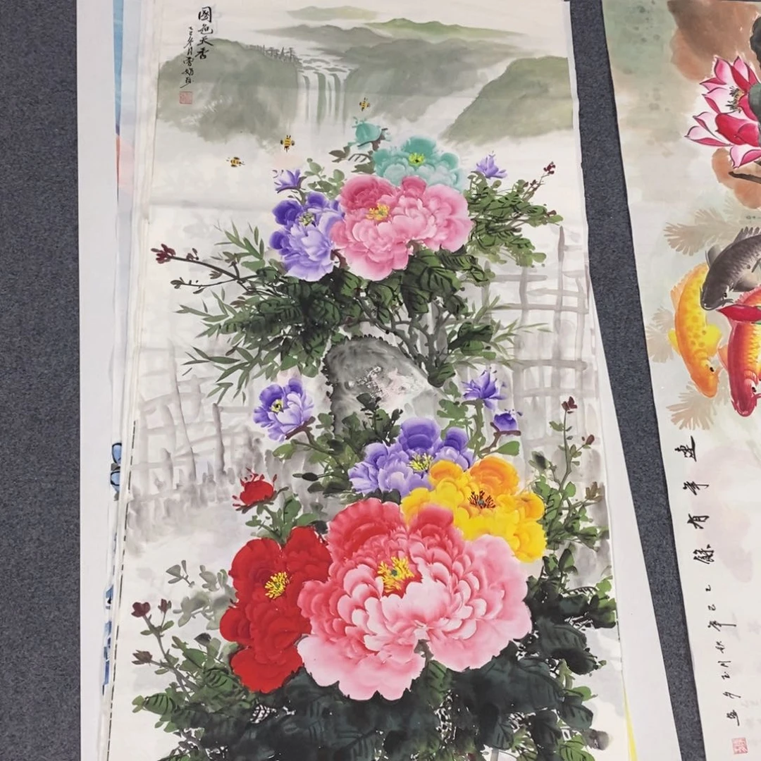 国画尺寸140✖️70四尺手绘画