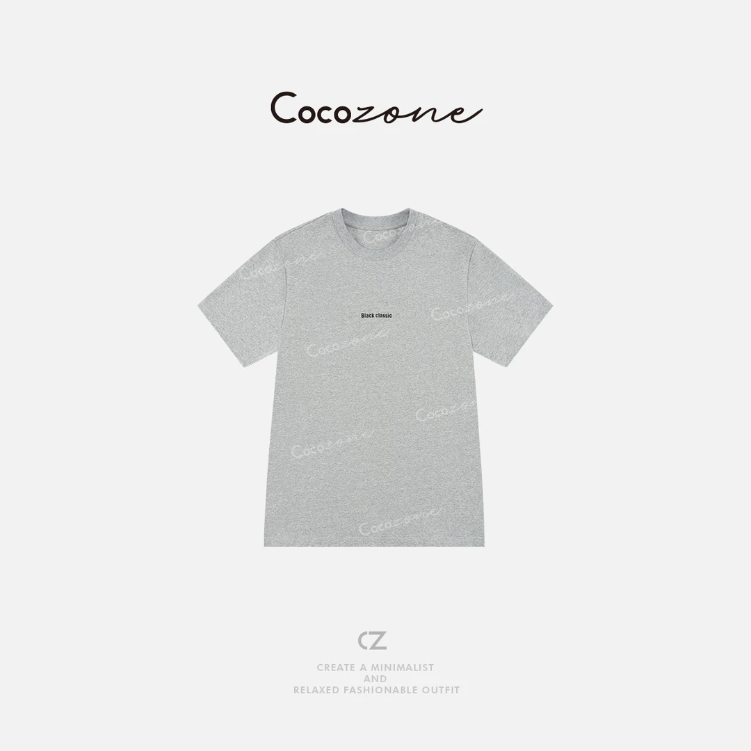COCO ZONE刘一一【100棉】圆领字母简约通勤风T恤 CD1A0453
