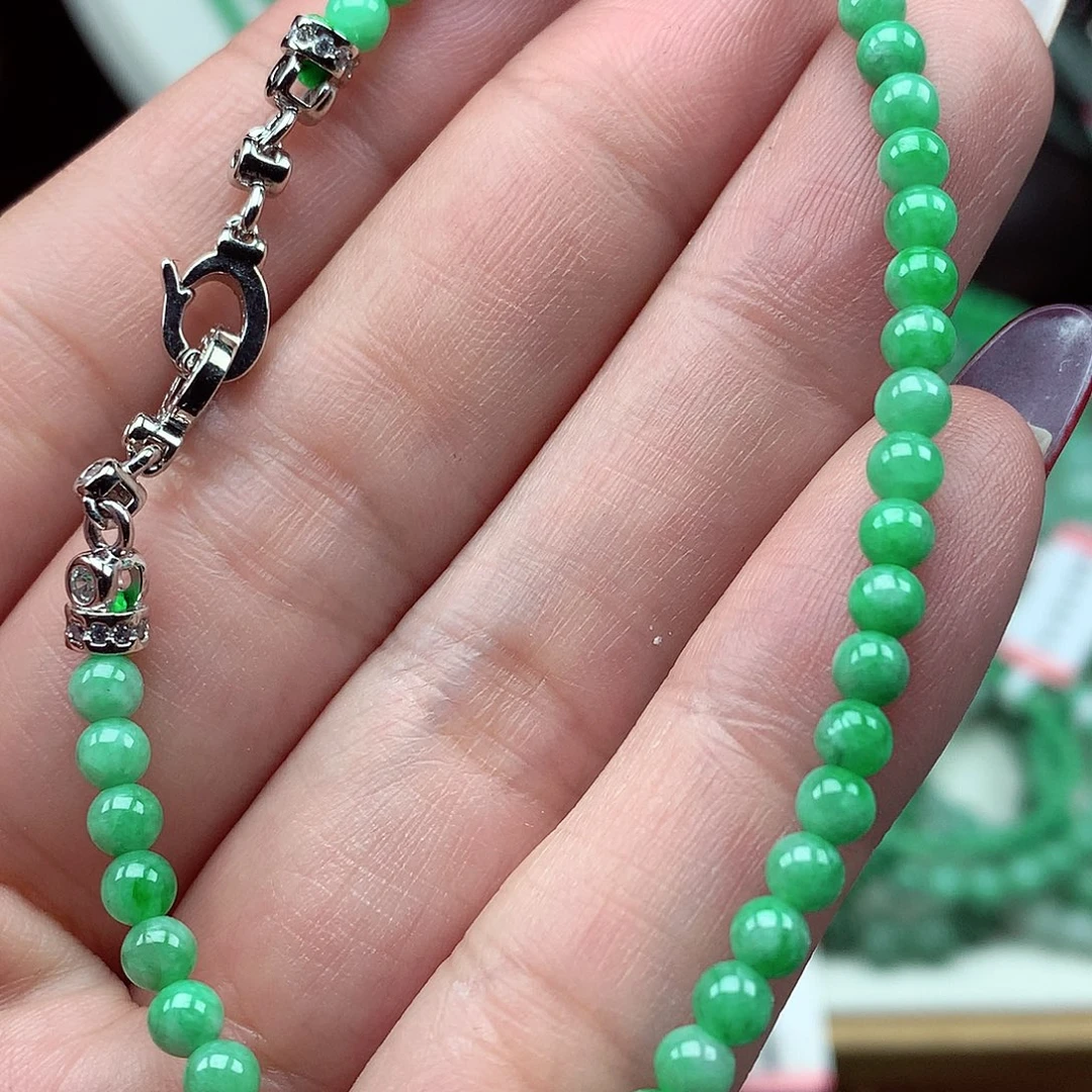 翡翠未镶嵌毛衣链翡翠