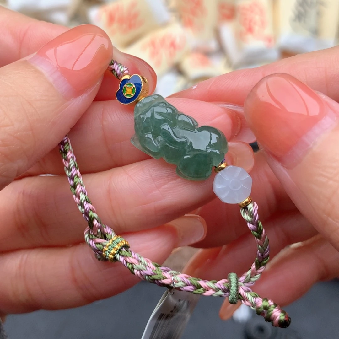 银S925镶嵌挂件翡翠