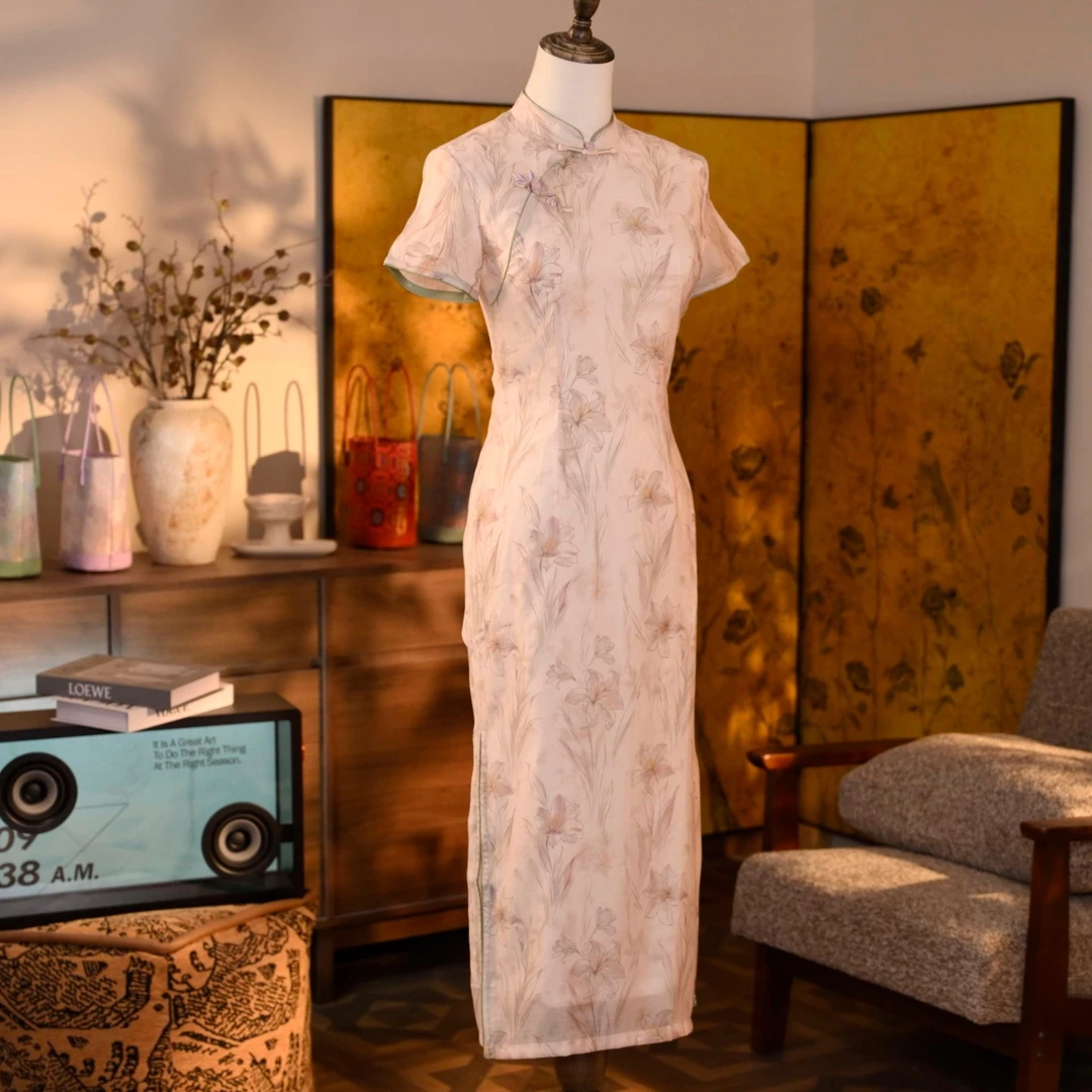 【A026】2025复古文艺减龄修身显白日常款旗袍120CM