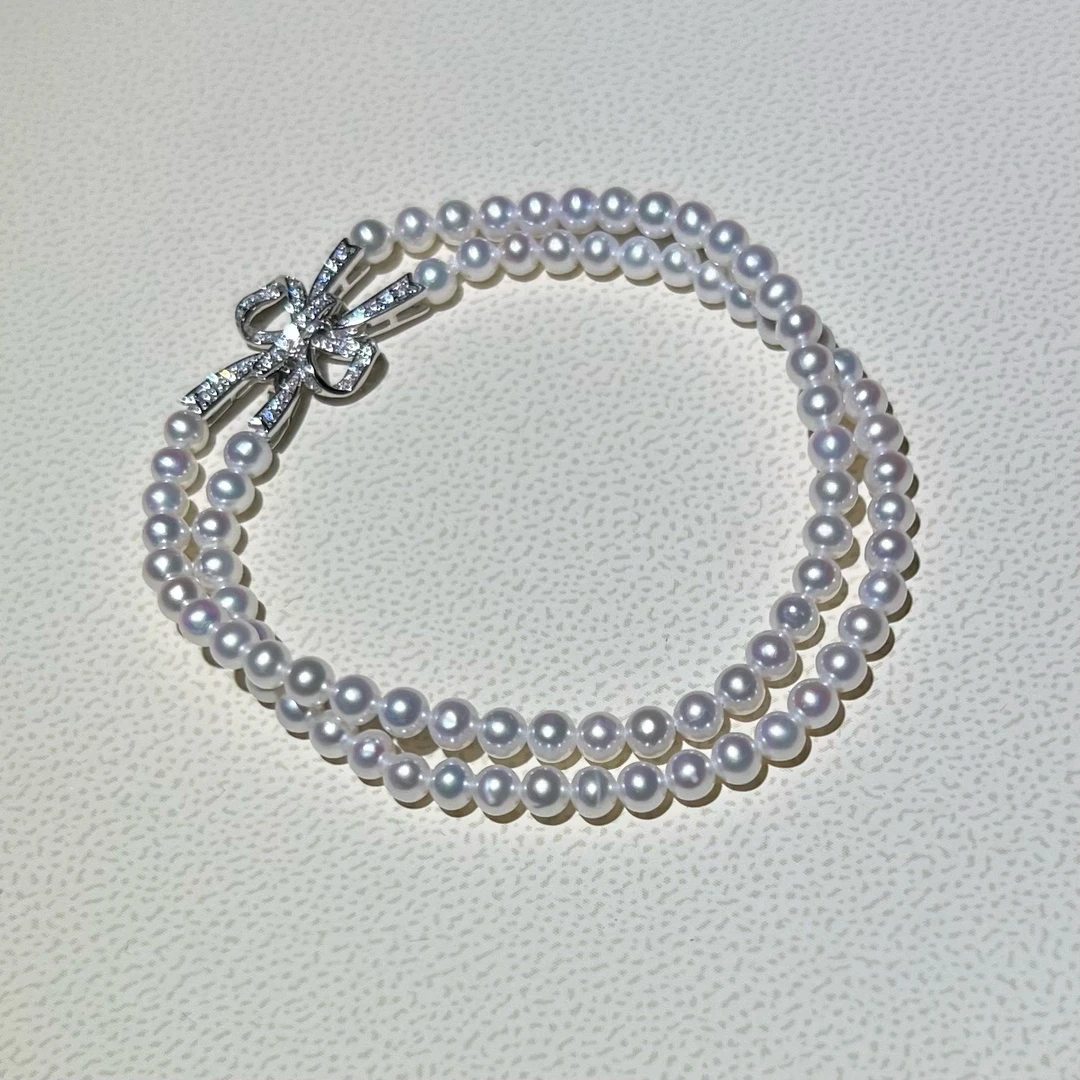 【在逃公主】【真珠佳人】S925银淡水极光珍珠手链3-5mm