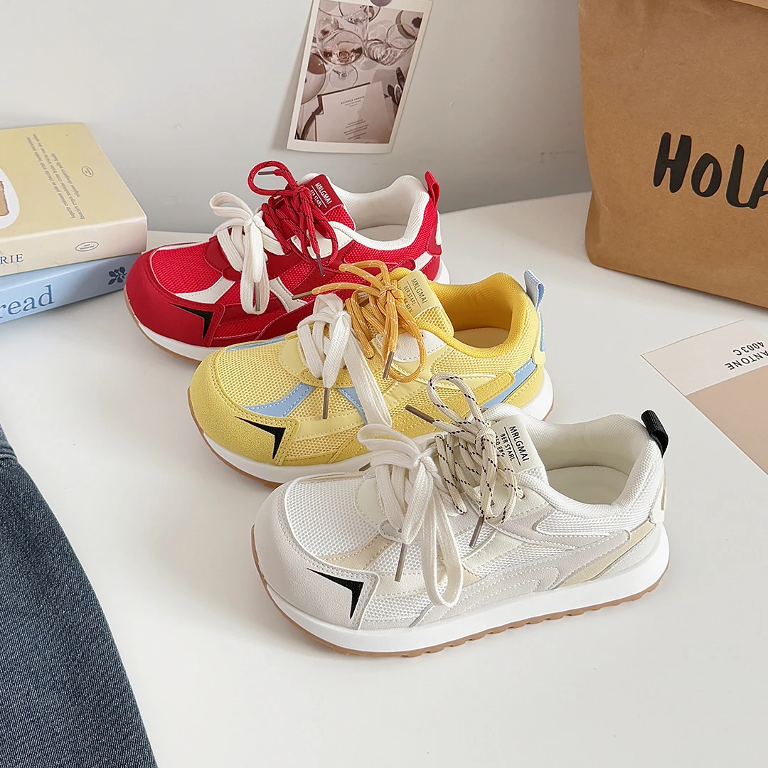 韩版透气阿甘休闲运动鞋女款2025新款夏季轻便低帮时尚百搭德训鞋