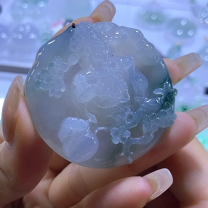 翡翠未镶嵌颈饰天然翡翠A货吊坠