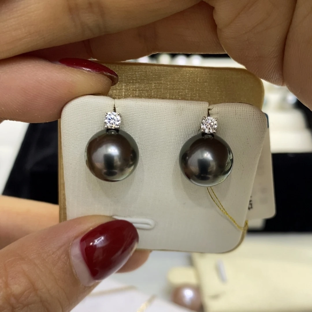 海水珍珠耳饰18K金镶嵌