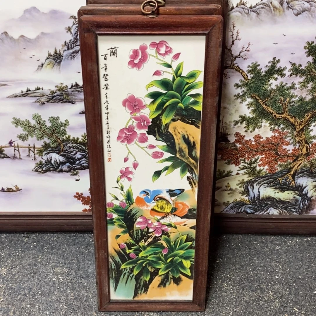 瓷片55*21 景德镇瓷板画柴窑烧制