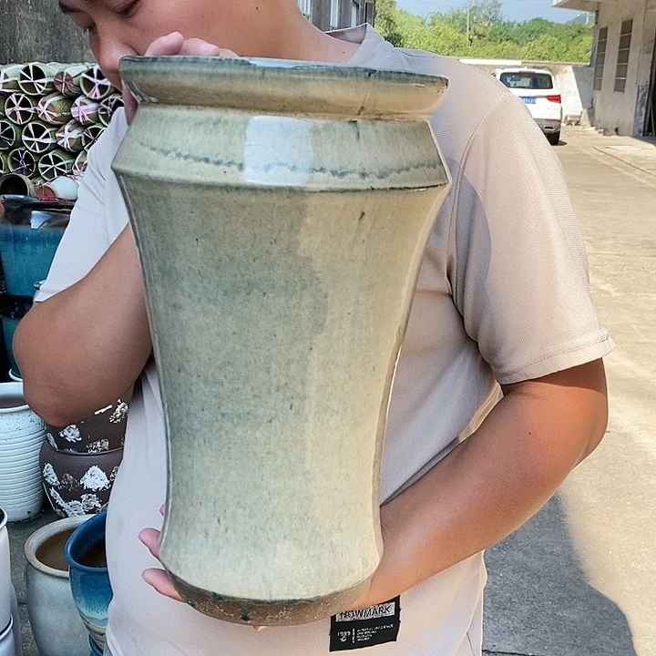紫砂花盆口22高38瑕疵