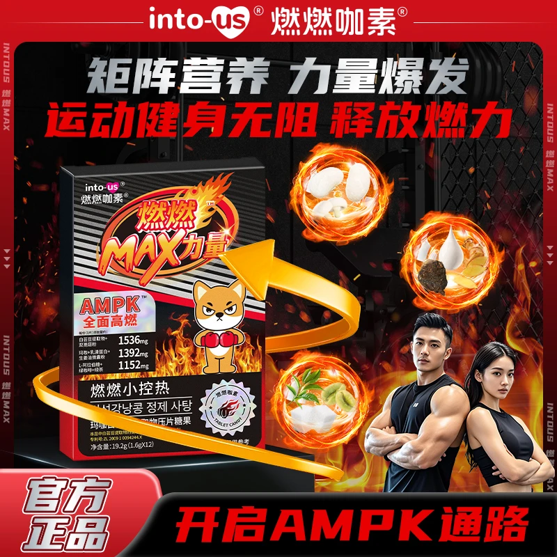 intous-燃燃MAX力量白芸豆提取物片燃燃小控热咀嚼片压糖