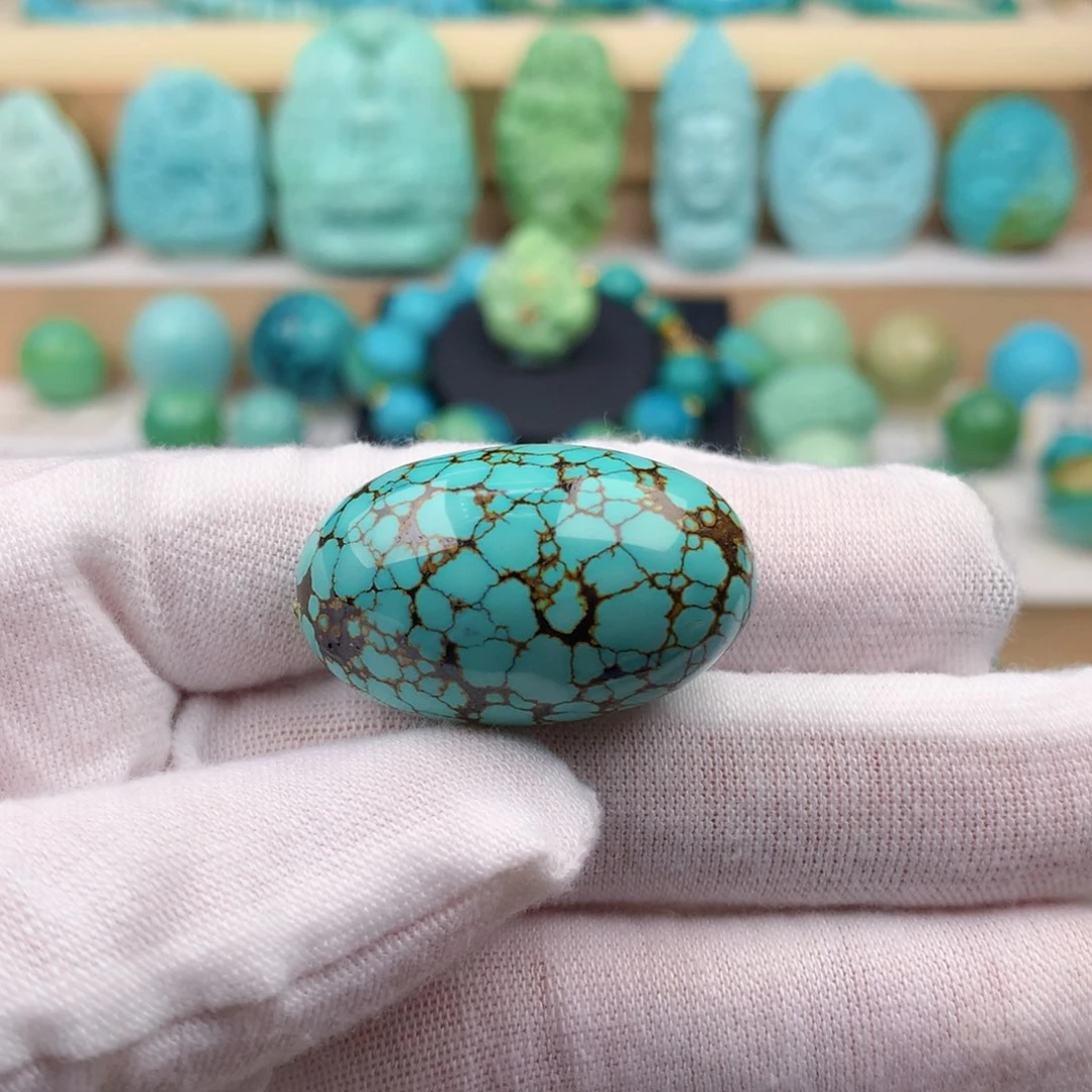 未镶嵌绿松石珠宝奇石19.2mm