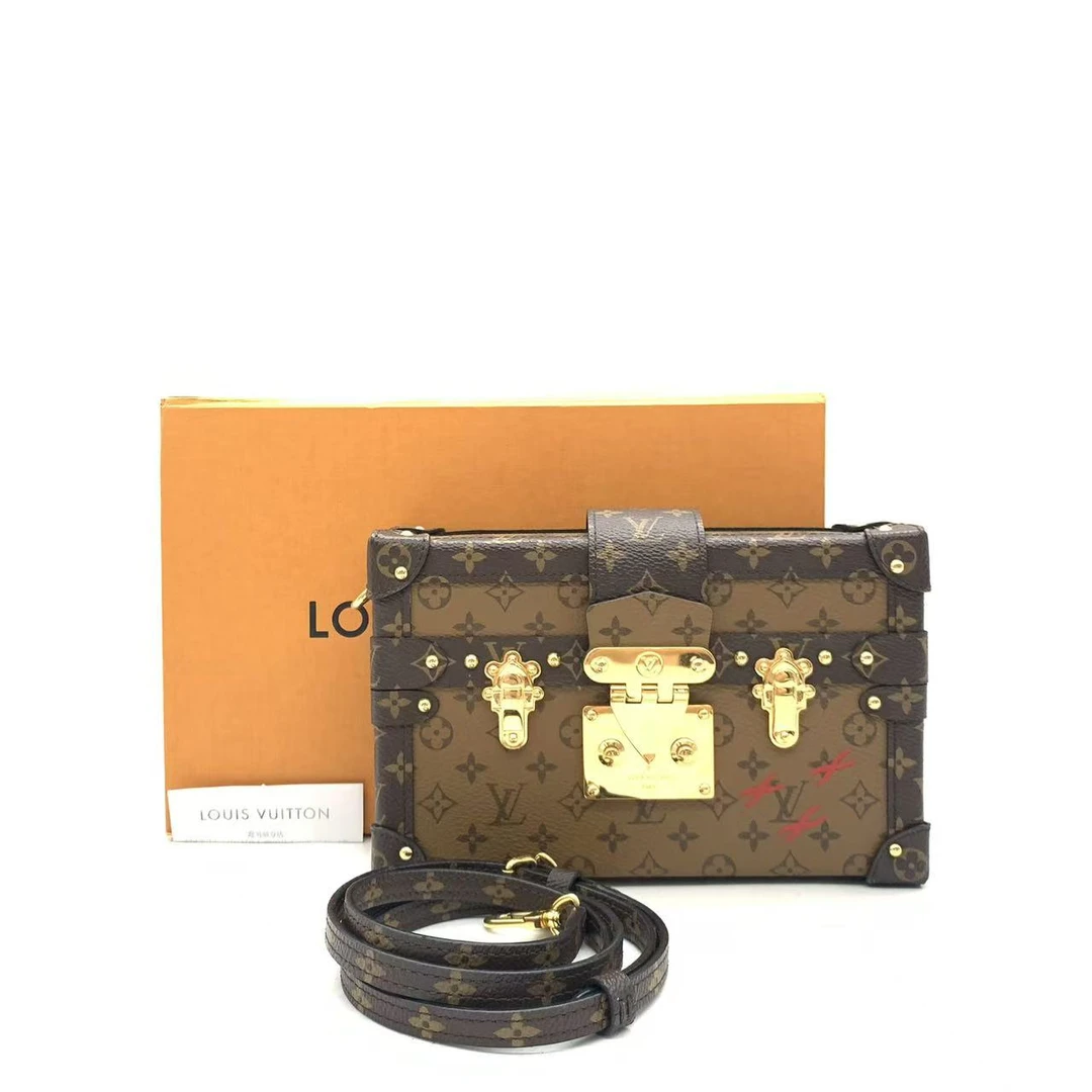 99新 LouisVuitton/路易威登 【安则专属】老花拼色硬盒子斜挎包