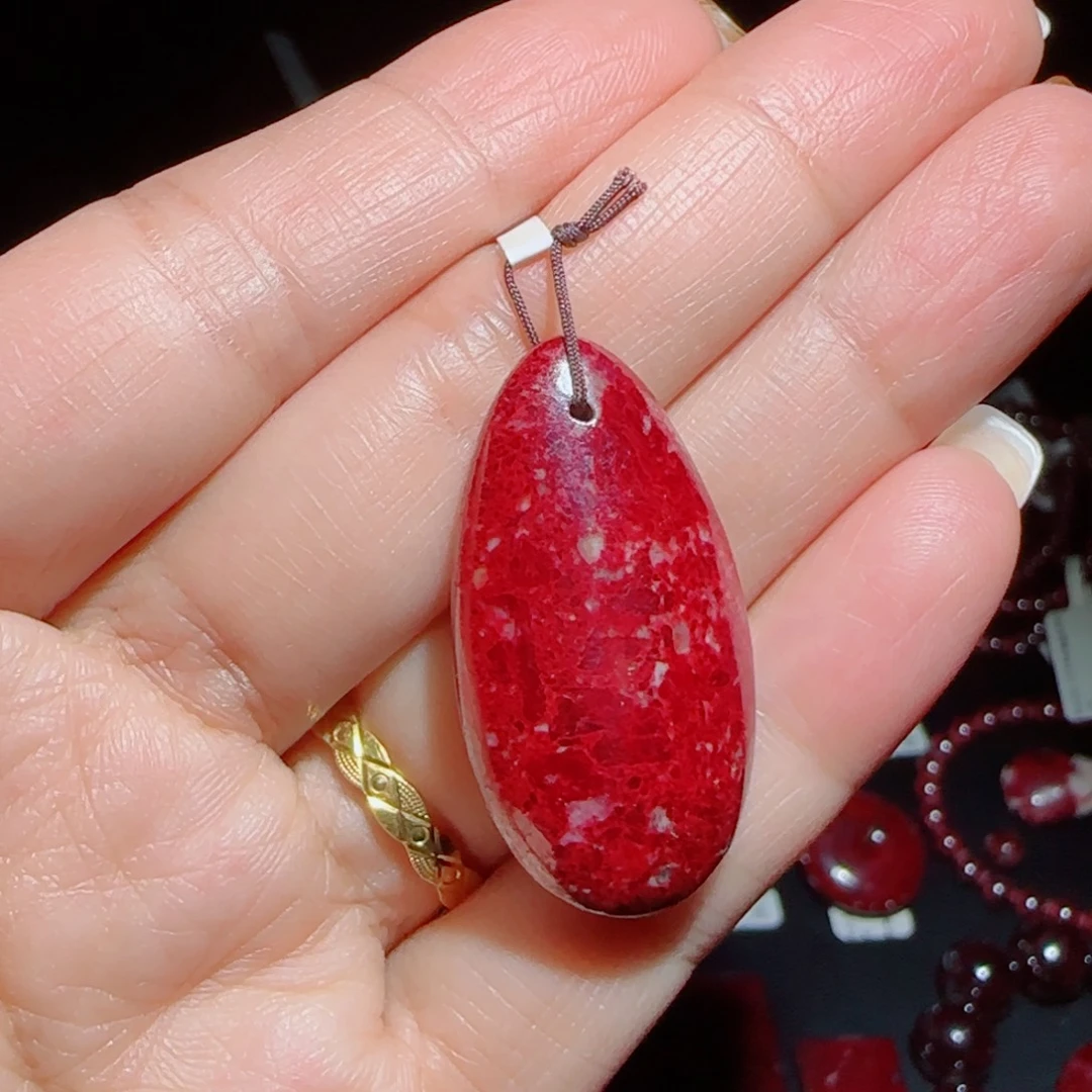 张***宝天然辰砂朱砂吊坠