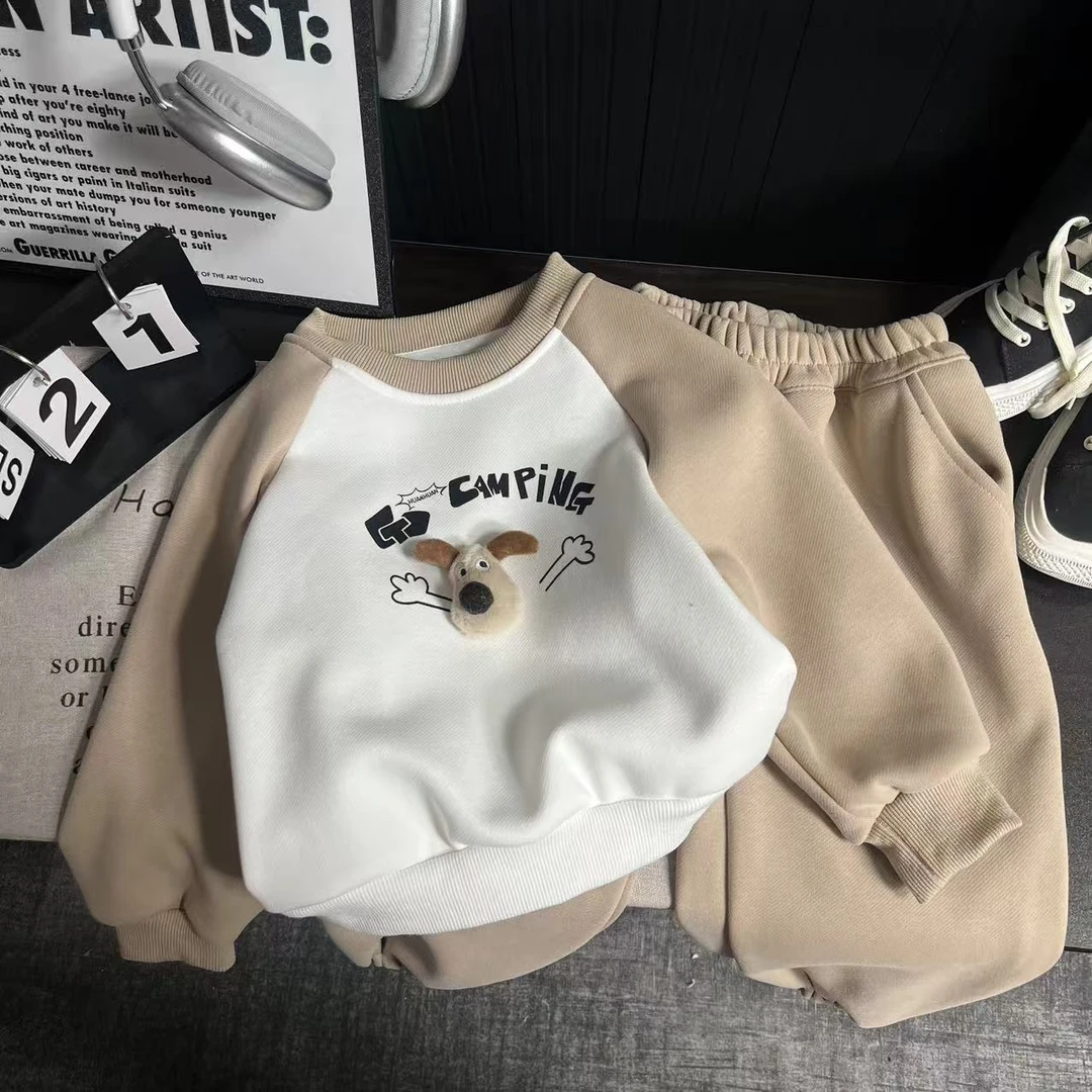 K510儿童卡通套装加绒