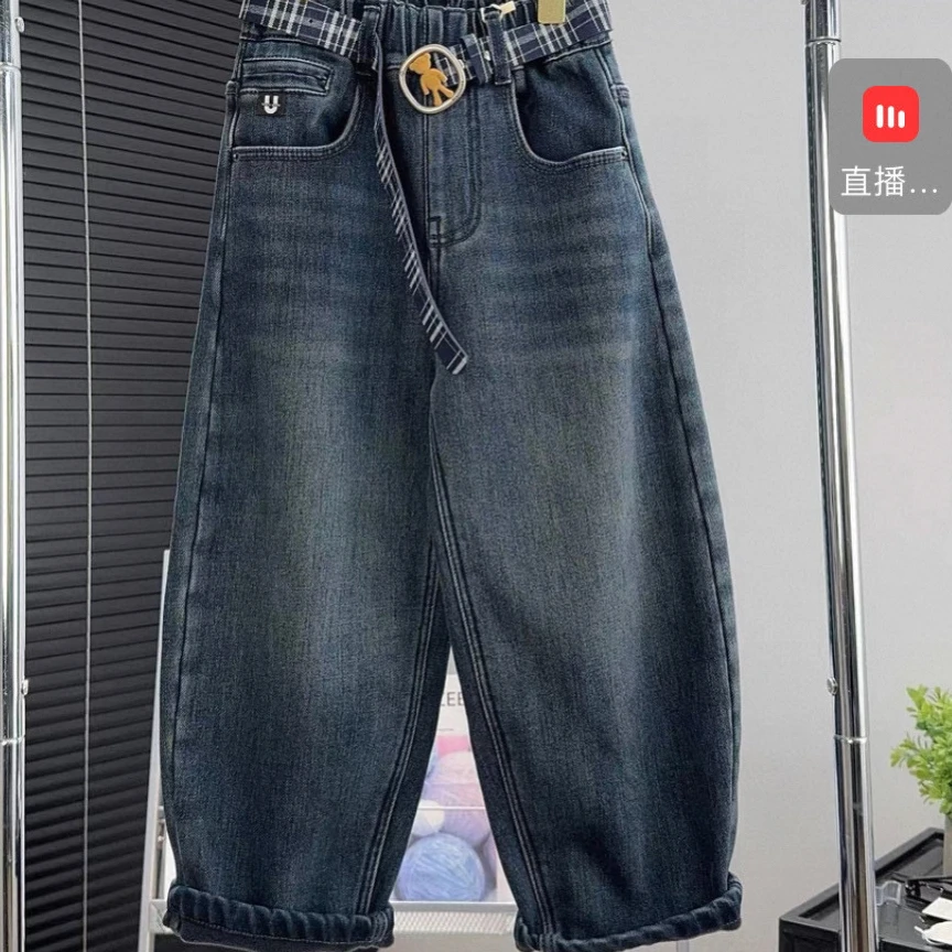 2025大E小E冬季 66603一体绒牛仔裤会掉色介意不要买