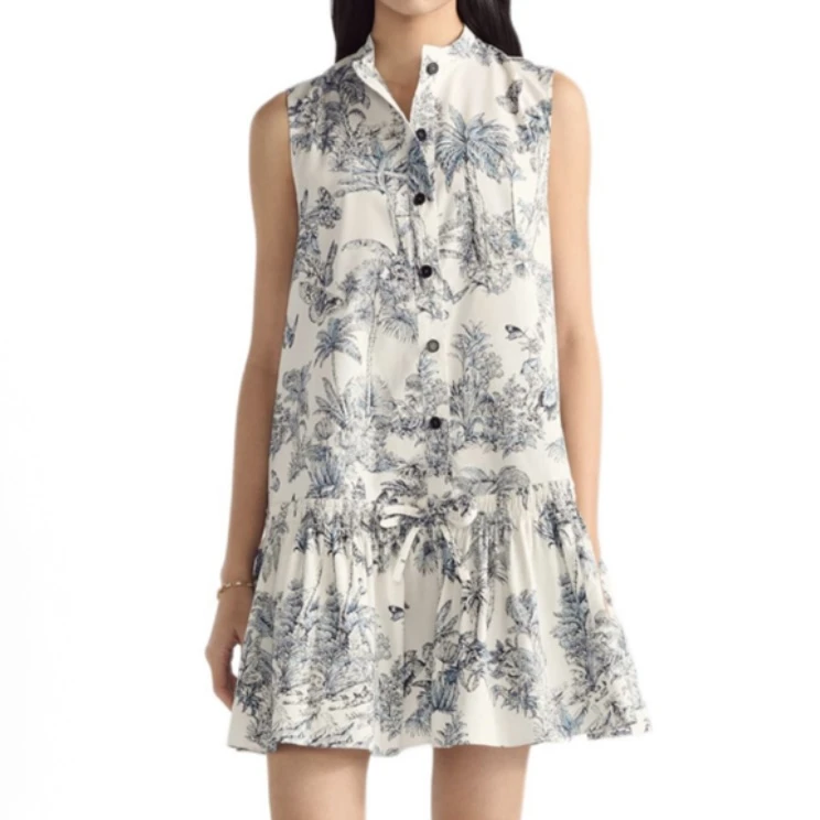 W023~~神雕侠侣~白色花花连衣裙