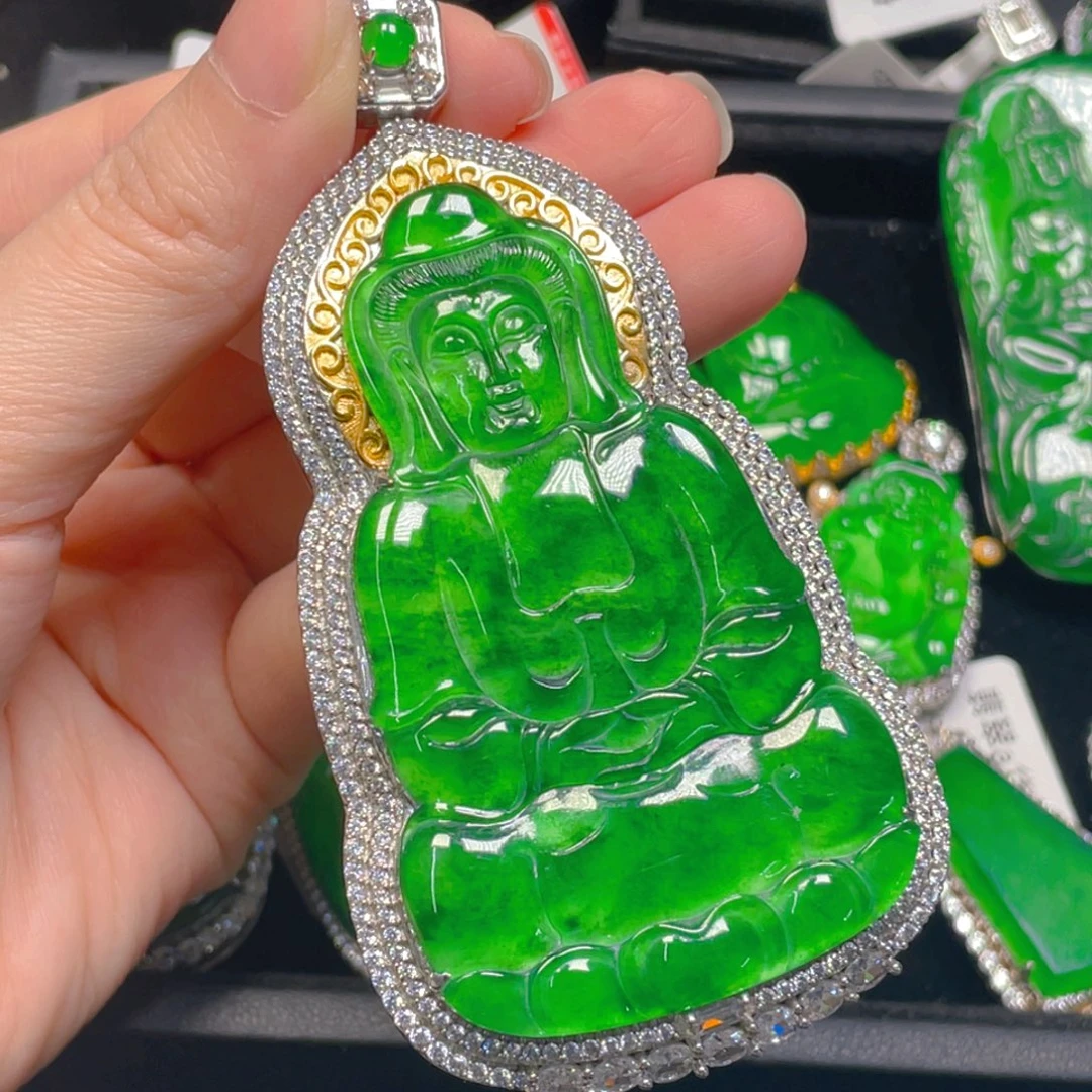 翡翠未镶嵌吊坠(不含链)